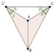 Доказать признак равенства треугольников по трём сторонам.