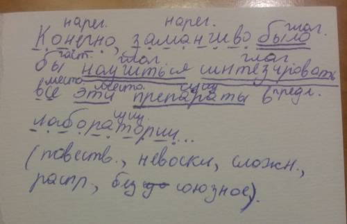 Сделайте синтаксический разбор предложения : конечно , заманчиво было бы научиться синтезировать все