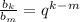 \frac{b_k}{b_m}=q^k^-^m