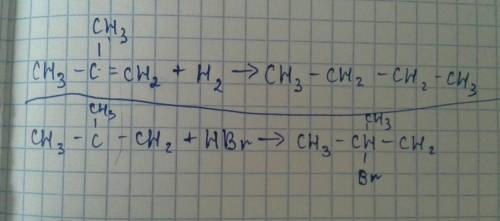 Получите изобутилен и триметилйодметана (ch3)3c-i. с изобутиленом проведите реакции гидрирования и г