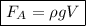 \boxed{F_A = \rho gV}