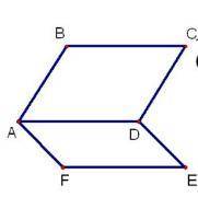 Abcd и adef - параллелограммы. укажите такой вектор а,что cd+ab+bc+ad + a=af.