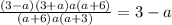 &#10; \frac{(3-a)(3+a)a(a+6)}{(a+6)a(a+3)} = 3-a