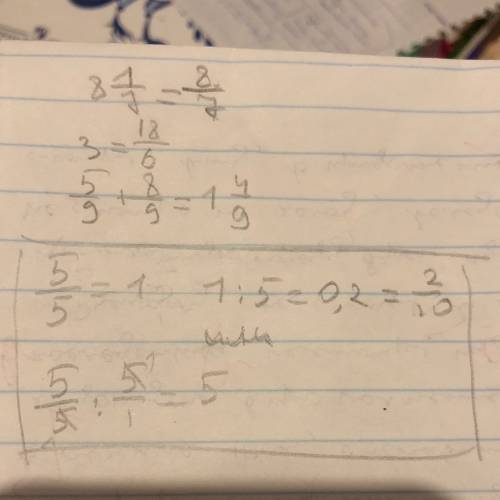 Какое число надо вписать в окошко ,чтобы равенство стало верным : 8 целых 1/7 =/7 ; 3 целых ../6 5/9