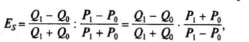 По какой формуле можно расчитать ценовую эластичность?