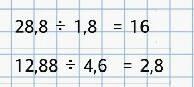 Выполните деление столбиком! 1) 28,8: 1,8= 2)12,88: 4.6= пример: 12,88: 4.6=1288,8: 46=