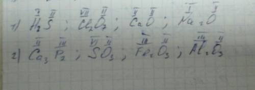 1. составьте формулы веществ согласно валентности: ii iii а) нѕ ; б) clо ; в) сао; г) na о. 2. опред