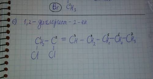 За назвою складіть структурну формулу такого вуглеводня: 1,2-дихлорогепт-2-ен