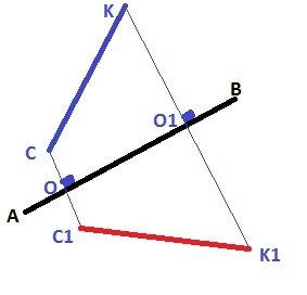 Начертите прямую m и отметьте точки p и s по стороны от неё. постройте точки, симметричны точкам p и