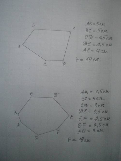 1)постройте четырехугольник,шестиугольник. проведите диагонали.сколько диагоналей у каждого многоуго