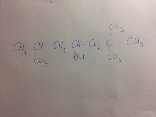 Напишите формулу 2, 6, 6, - триметилгептанол – 4