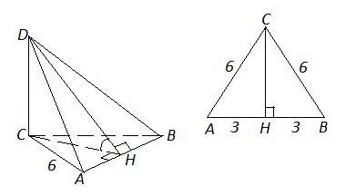 С: ребро cd треугольной пирамиды abcd перпендикулярно к плоскости авс. найдите друхгранные углы dacb