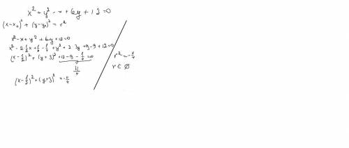 Найдите радиус круга x^{2} +y^{2} - x +6y+12=0
