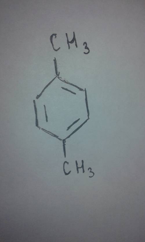 1.4-диметилбензол структурная формула