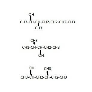 Напишите структурные формулы: 1) 3-метилгептанол-2 2) 2-метилпентанол-3 3) 4-метилгексанол-2