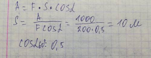 Как только рисовать? плот передвигают багром, прикладывая к нему силу 200 н. совершенная при этом ра