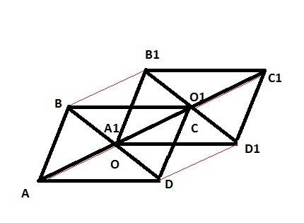 1)дан параллелограмм abcd. постройте его образ при праллельном переносе на вектор ао, где о-точка пе