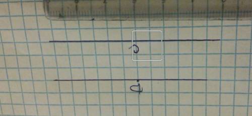 Начертите прямую c, отметьте вне ее точку d. проведите через точку d прямую, параллельную прямой c