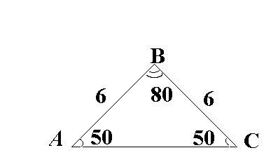 Постороить ∆ авс в котором ав=6см угол а=50°,угол в=80°