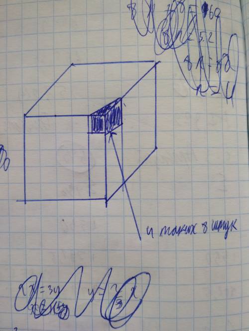 Куб все грани которого окрашены разделен на тысячу кубиков одинакового размера которые затем тщатель