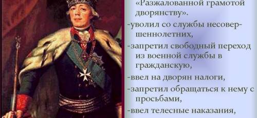 Составить таблицу жалованная грамота дворянству екатерины 2 и разжалованная грамота дворянству п