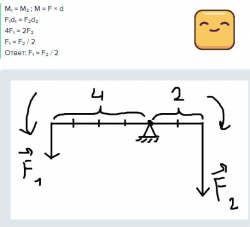 Какую силу нужно приложить к рычагу чтобы он остался в равновесии решите графически.