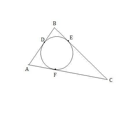 Периметр треугольника abc, описанного около окружности, равен 36 см. точка касания окружности со сто