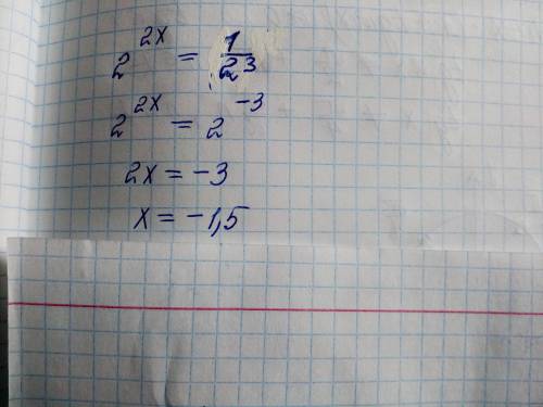 Решить уравнение: 2(2х-степень)=(1/2-дробь)(3-степень)