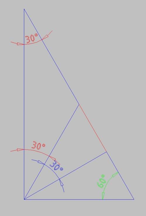 1.. в треугольнике со сторонами 1,корень из 3, и 2 найти угол между высотой и медианой, проведенными