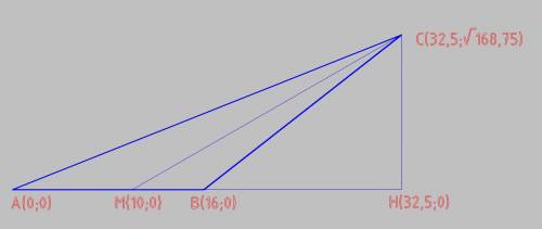 1.. в треугольнике со сторонами 1,корень из 3, и 2 найти угол между высотой и медианой, проведенными