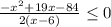 \frac{-x^2+19x-84}{2(x-6)} \leq 0