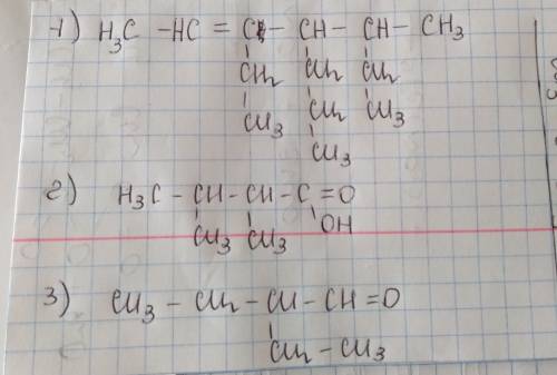 Изобразите с полуструктурной формулы органические соединения: 1) 3,5 диэтил- 4- пропил - гексен- 2 2