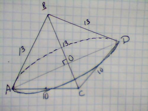 Рівнобедрений трикутник основа якого 10 см а бічна сторона 13 см обертається навколо своєї бічної ст