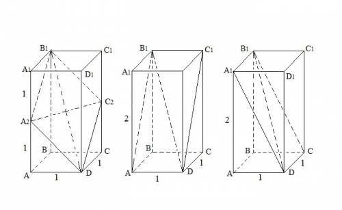 Впрямоугольном параллелепипеде авсdа1в1с1d1 грань авсd –квадрат со стороной 1. боковое ребро аа1 вдв