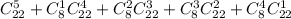 C^5_{22}+C^1_8C^4_{22}+C^2_8C^3_{22}+C^3_8C^2_{22}+C^4_8C^1_{22}