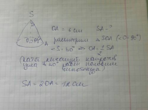 Радіус основи конуса дорівнює 6 см, а твірна нахилена до площини основи під кутом 60°. знайдіть твір