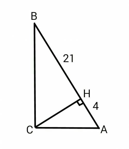 Дано : треугольник abc прямоугольный, угол c = 90°, опущена высота ch на гипотенузу ab. найти катеты