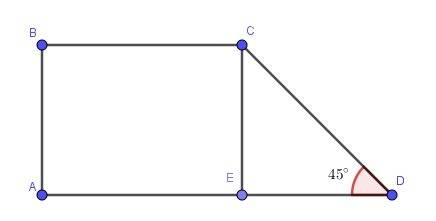 24 б знайдіть площу прямокутної трапеції основи якої 5дм та 22 дм,а більша бічна сторона утворює кут