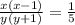 \frac{x(x-1)}{y(y+1)}=\frac{1}{5}