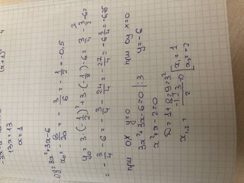 Постройте график функции y=3x^2+3x-6.