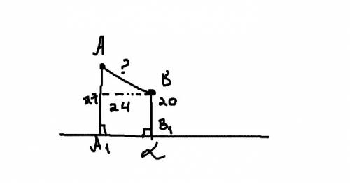 Точки а1 и в1 являются основаниями перпендикуляров, опущенных из точек а и в на плоскость а(альфа),