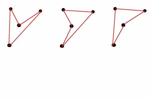 Могут ли 4 точки на плоскости быть вершинами разных четырёхугольников