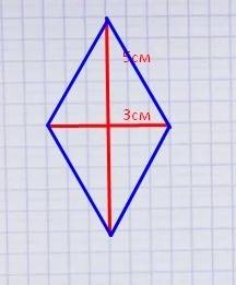 Начертите параллелограмм диагонали которого равны 3см и 5 см. .