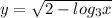 y = \sqrt{2 - log_{3}x}