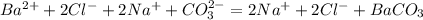 Ba^{2+} + 2Cl^{-} + 2Na^{+} + CO_{3}^{2-} = 2Na^{+} + 2Cl^{-} + BaCO_{3}