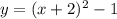 y = (x + 2) ^{2} - 1