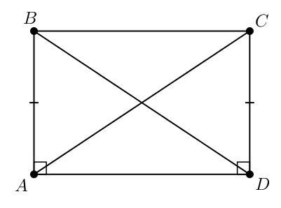 Какой четырехугольник называется прямоугольником? докажите, что диагонали прямоугольника равны.