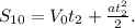 S_{10} = V_0t_2 + \frac{at_2^2}{2}.