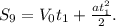 S_9 = V_0t_1 + \frac{at_1^2}{2}.