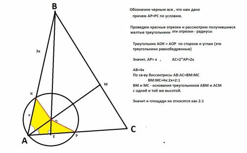 Биссектриса ad и высота ве остроугольного треугольника авс пересекаются в точке о. окружность радиус